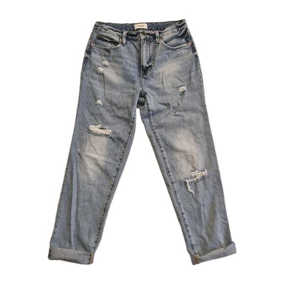 PISTOLA Presley High Rise Jeans 27 Blue Virginia Beach 90s Vintage Distressed - Picture 1 of 12
